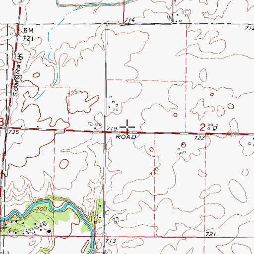 Topographic Map of Freeland School (historical), IL