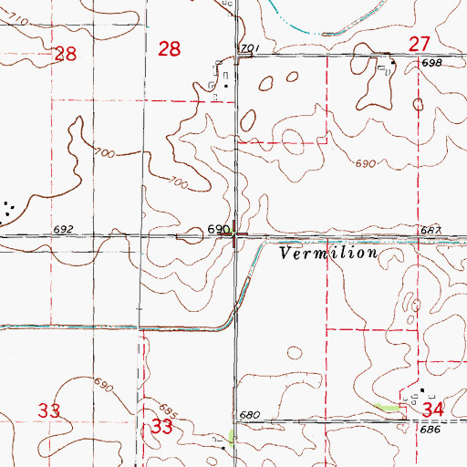 Topographic Map of Smith School (historical), IL