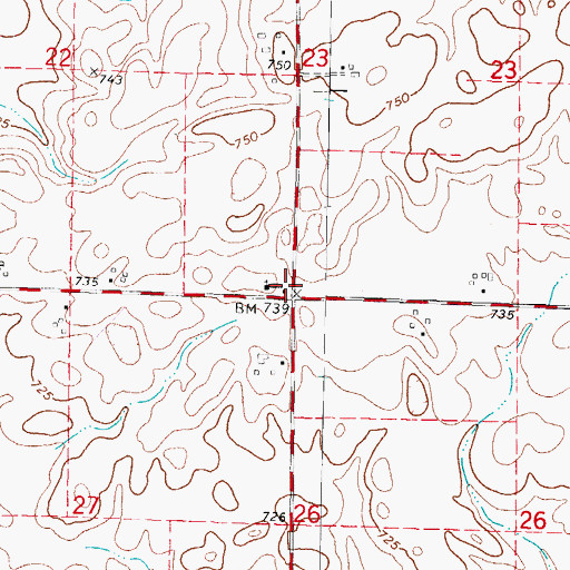 Topographic Map of Suydam School (historical), IL