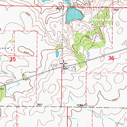 Topographic Map of Howlett School (historical), IL