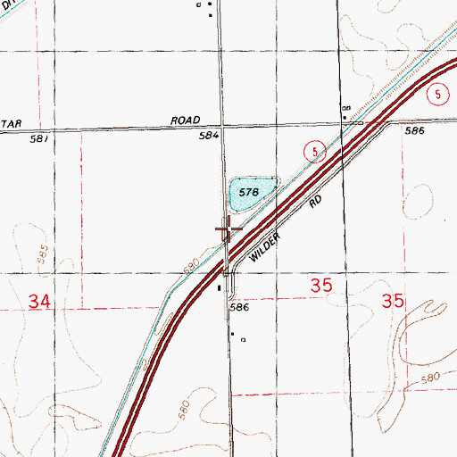 Topographic Map of Main Ditch, IL