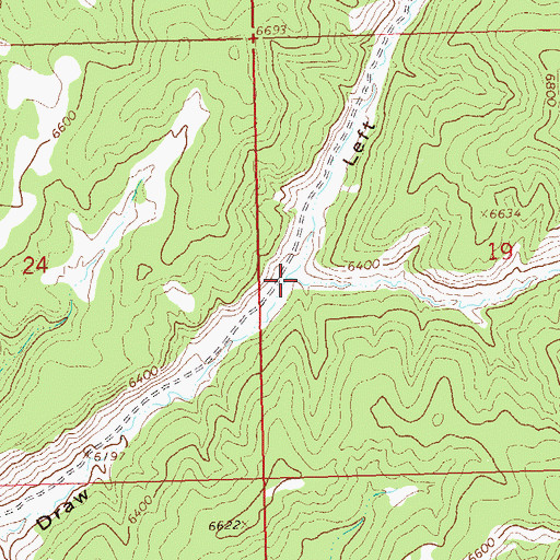 Topographic Map of Right Fork Rocky Point Draw, CO