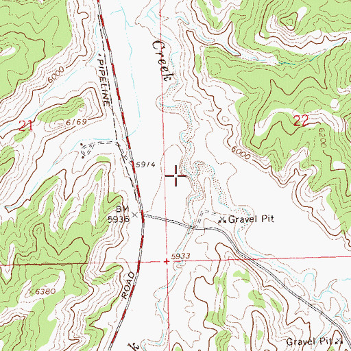 Topographic Map of East Douglas Creek, CO