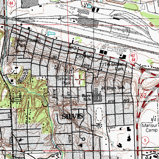 Topographic Map of Schadt Park, IL