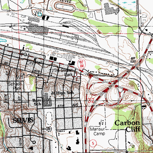 Topographic Map of Seventeenth Street Park, IL