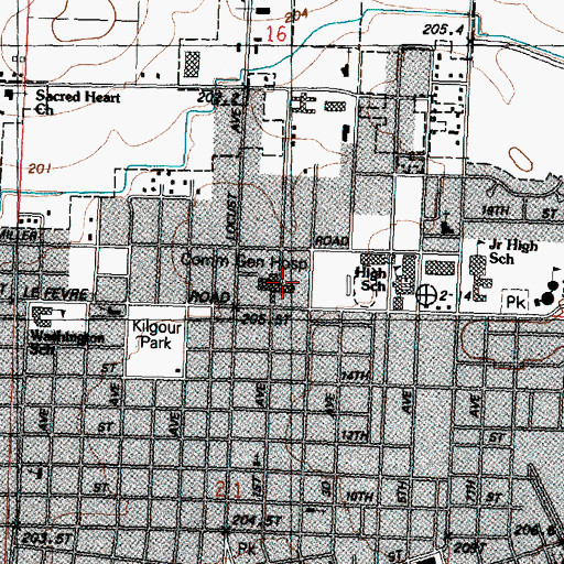 Topographic Map of CGH Medical Center, IL