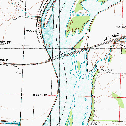 Topographic Map of Hennepin Canal Parkway State Park, IL