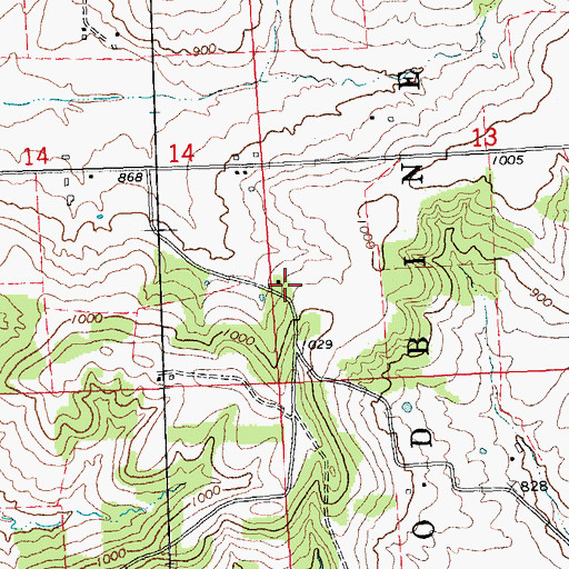 Topographic Map of West Point School (historical), IL