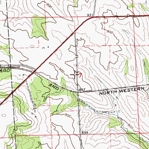 Topographic Map of Mount Juliet School (historical), IL