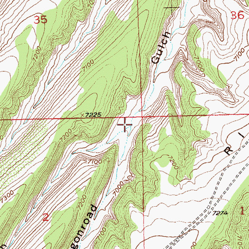Topographic Map of Dry Gulch, CO