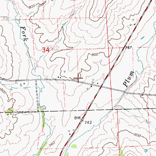 Topographic Map of Yankee Hollow School (historical), IL