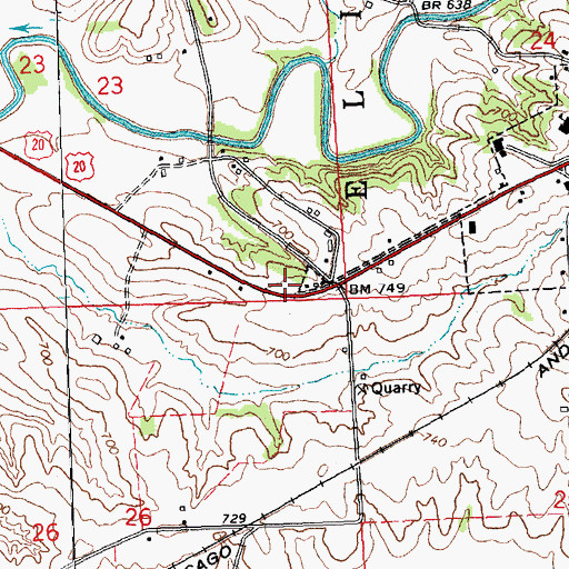 Topographic Map of Illinois Mine (historical), IL