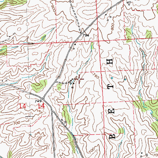 Topographic Map of Wishon Mine (historical), IL