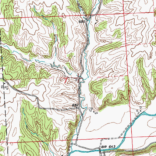 Topographic Map of Allen School (historical), IL