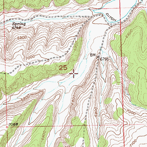 Topographic Map of Galloway Gulch, CO