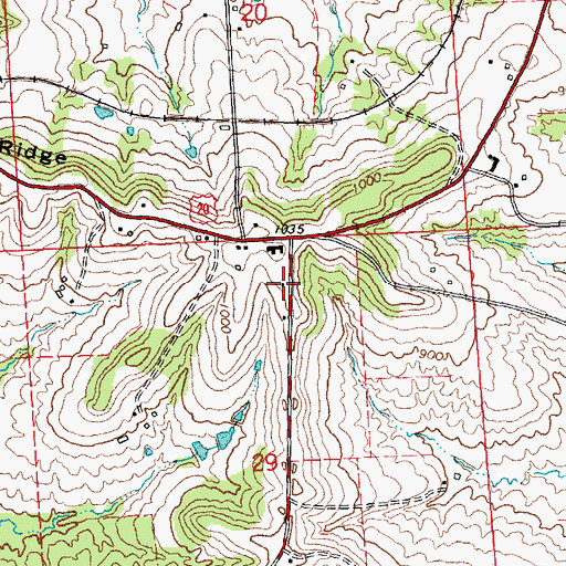 Topographic Map of Terrapin Ridge School (historical), IL