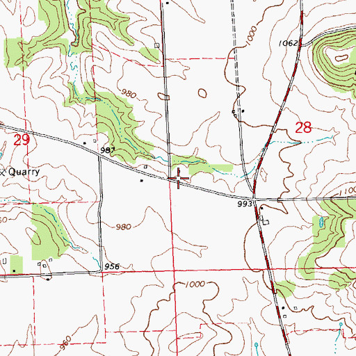 Topographic Map of Albion School (historical), IL