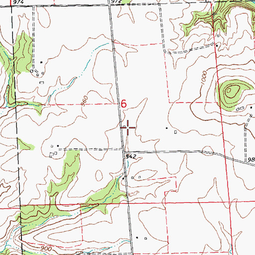 Topographic Map of Brown School (historical), IL