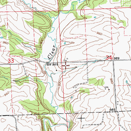 Topographic Map of Sweet Home School (historical), IL