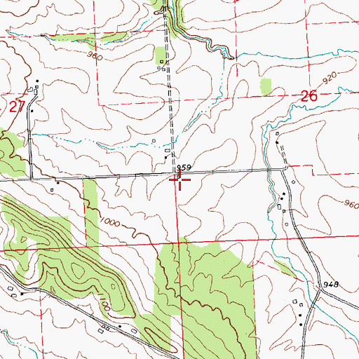 Topographic Map of Jefferson School (historical), IL