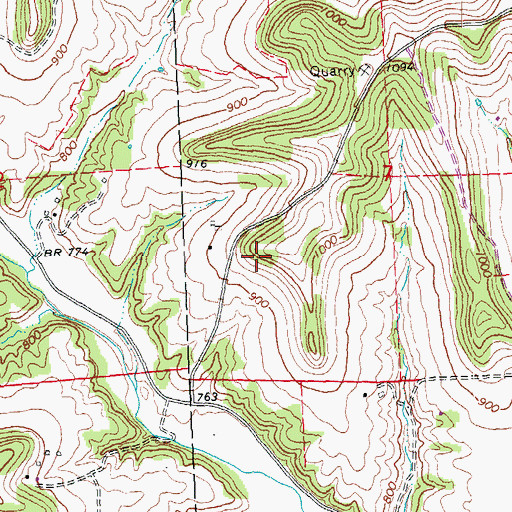 Topographic Map of Keenan School (historical), IL