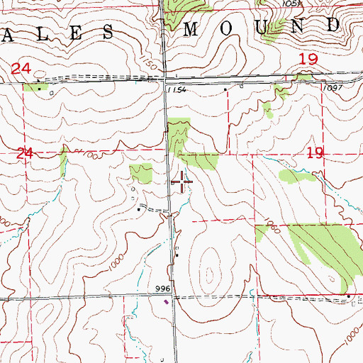 Topographic Map of Mount Pleasant School (historical), IL