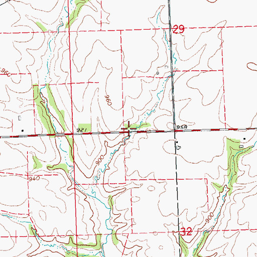 Topographic Map of Carr School (historical), IL