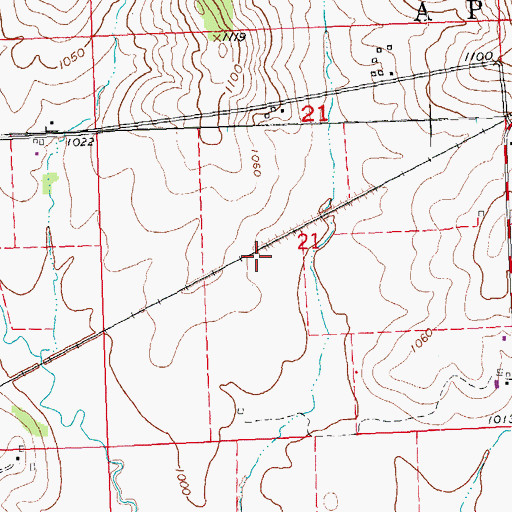 Topographic Map of Laws Siding, IL