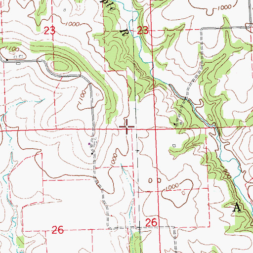Topographic Map of McFadden School (historical), IL