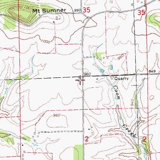 Topographic Map of Mount Sumner School (historical), IL