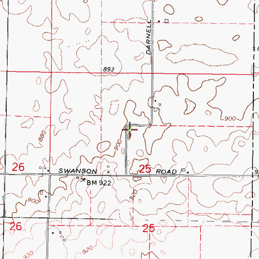 Topographic Map of Nelson School (historical), IL