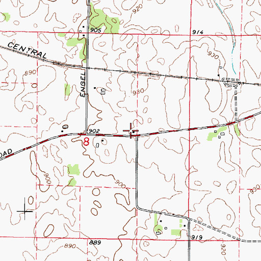 Topographic Map of Schultz School (historical), IL
