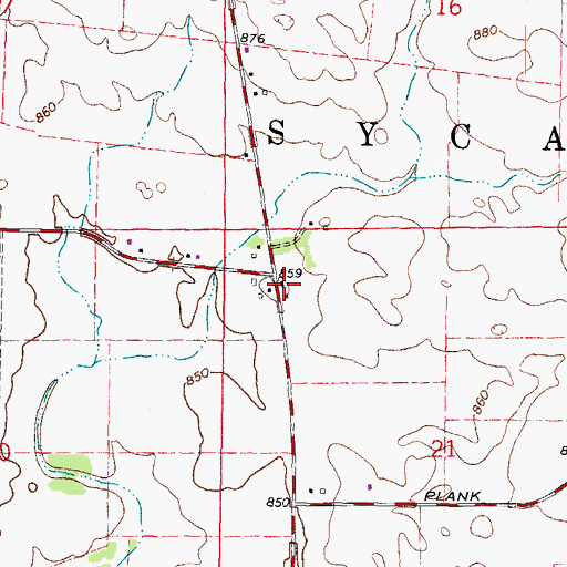 Topographic Map of Person School (historical), IL
