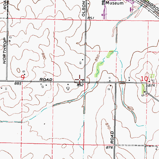Topographic Map of Heath School (historical), IL