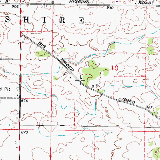 Topographic Map of Bean School (historical), IL