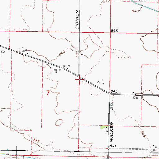 Topographic Map of Reid School (historical), IL