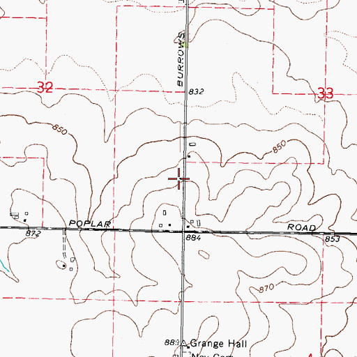Topographic Map of South Riley School (historical), IL