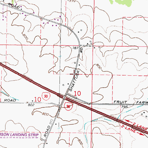 Topographic Map of Curtis School (historical), IL