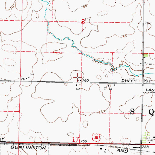Topographic Map of Granart School (historical), IL