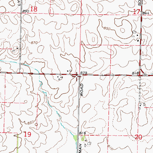 Topographic Map of Gallagher School (historical), IL