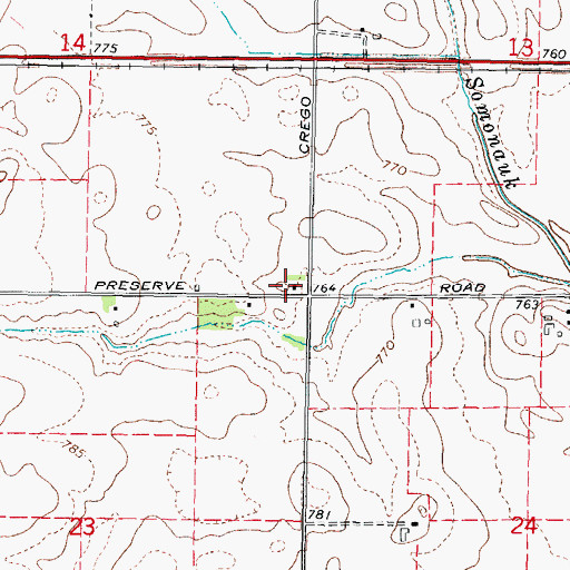 Topographic Map of Hipple School (historical), IL