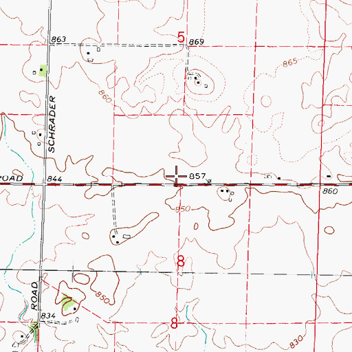 Topographic Map of Kennedy School (historical), IL