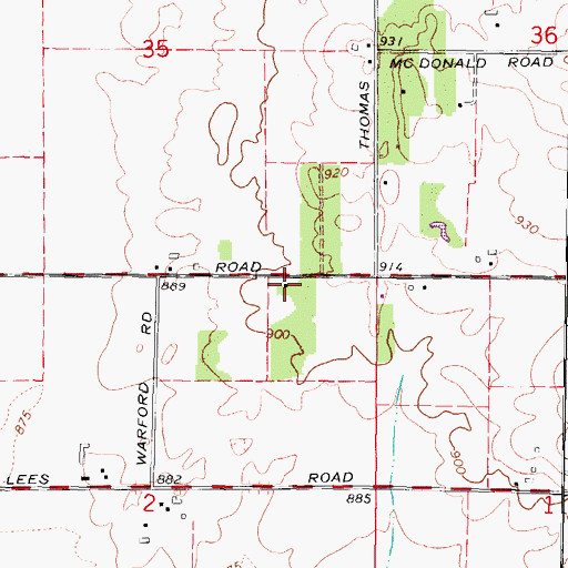 Topographic Map of North Virgil School (historical), IL