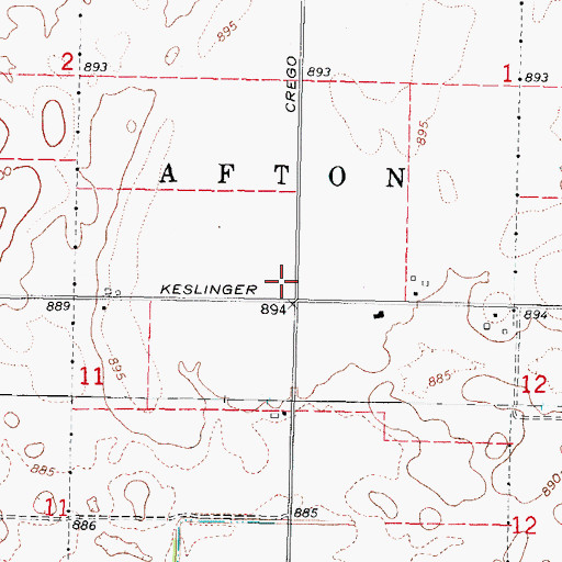 Topographic Map of Alsthon School (historical), IL