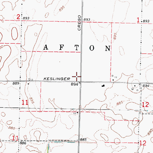 Topographic Map of Alsthon School (historical), IL
