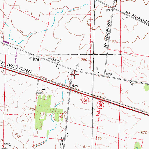 Topographic Map of Lovell School (historical), IL