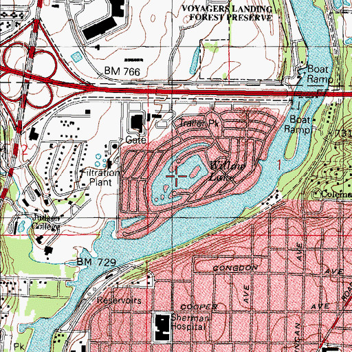 Topographic Map of Willow Lake, IL