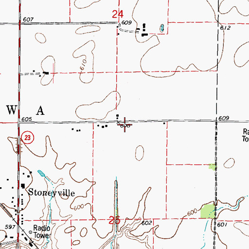 Topographic Map of Mud College School (historical), IL
