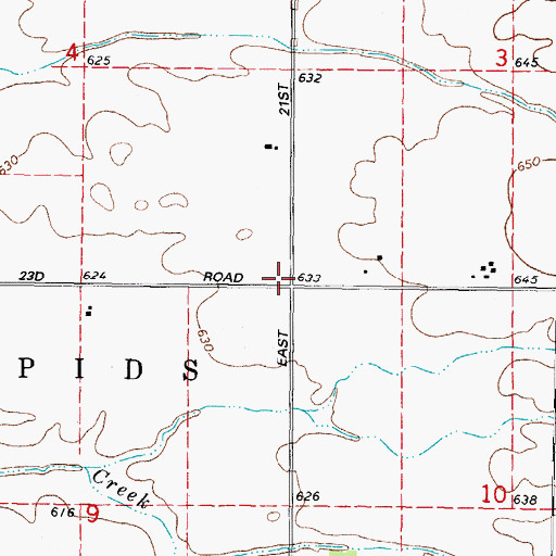 Topographic Map of Prairie Queen School (historical), IL