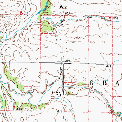 Topographic Map of Oxford School (historical), IL